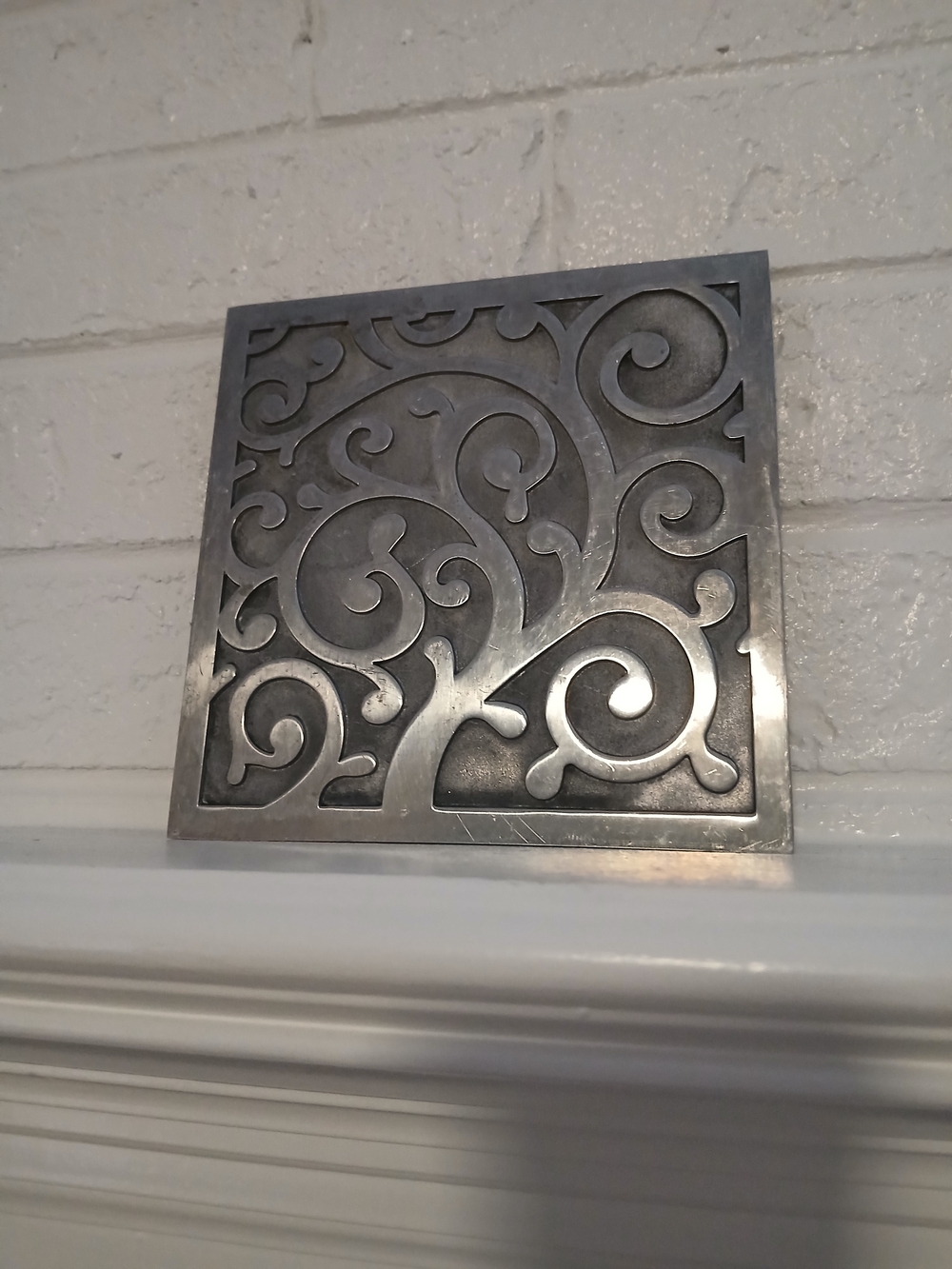 Metal Scrollwork Wall Panel - Silver